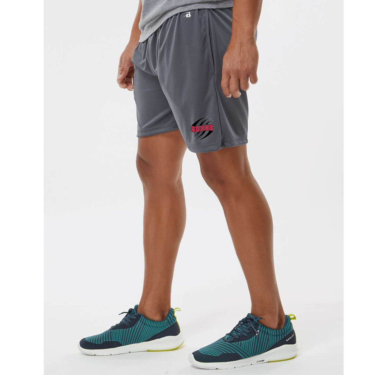SS Surge Baseball Badger Moisture Wicking Shorts - 5" Inseam w Pockets