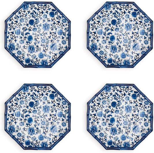Blue Chinoiserie Touch Dinner Plates by Two's Company (Set of 4 Dinner)