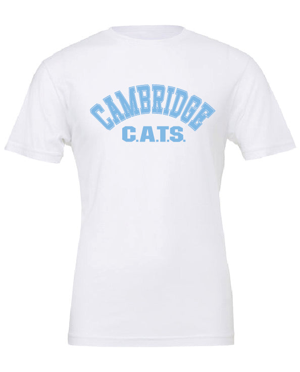 Cambridge CATS Soft Bella T-Shirt (Full Front Design) Grey, White, Blue