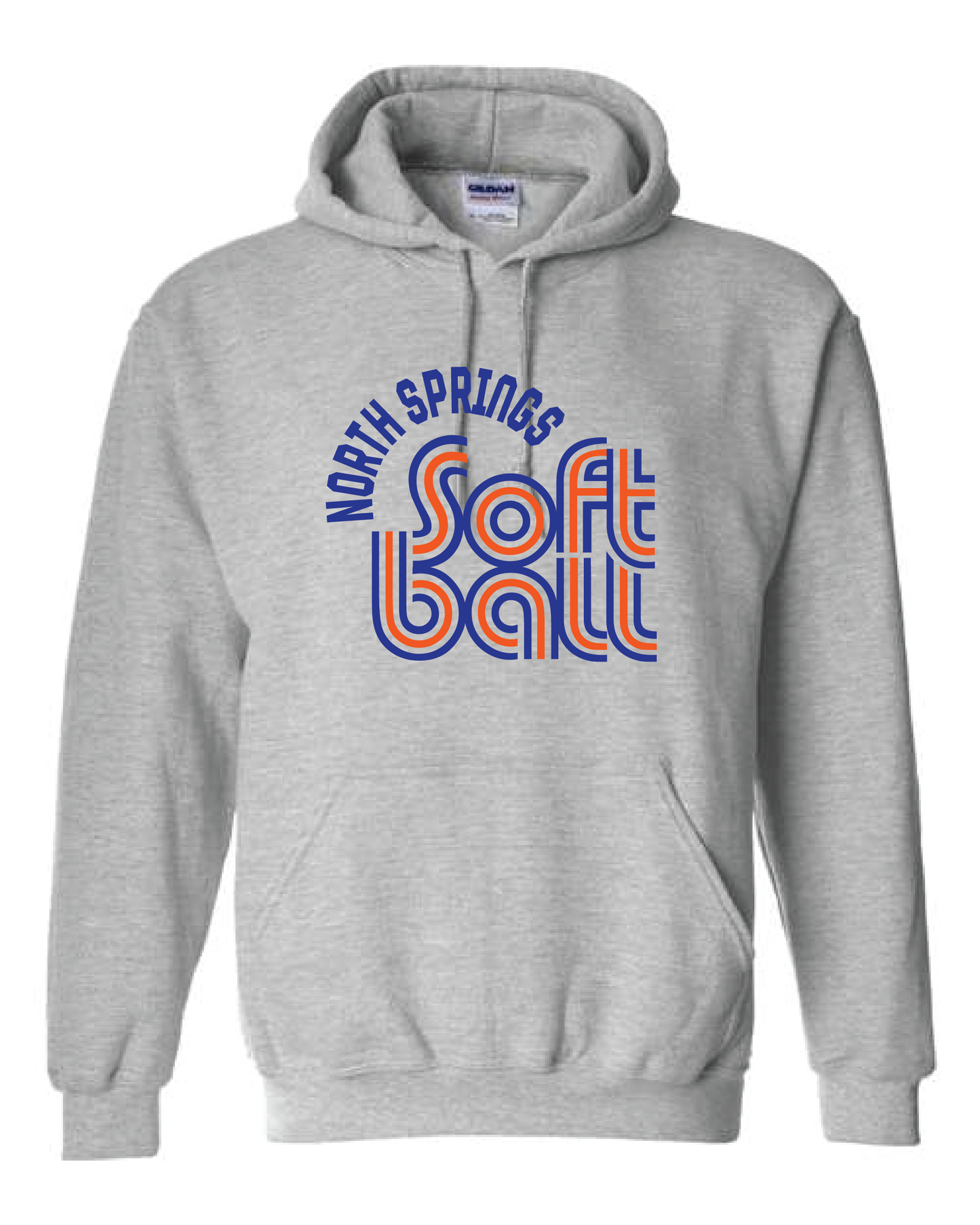 NS Softball Gildan Hoodie (Retro Design)