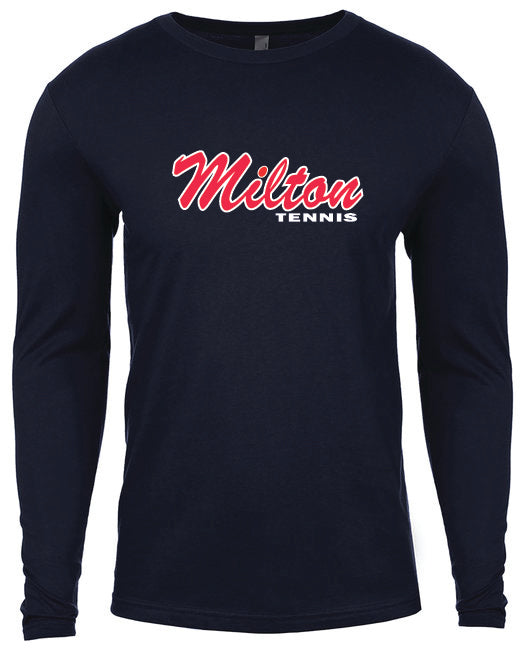 Milton Tennis Next Level Soft Navy Long Sleeve T-Shirt