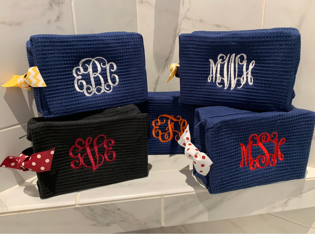 Waffle Weave Cosmetic Case