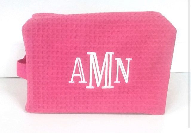 Waffle Weave Cosmetic Case