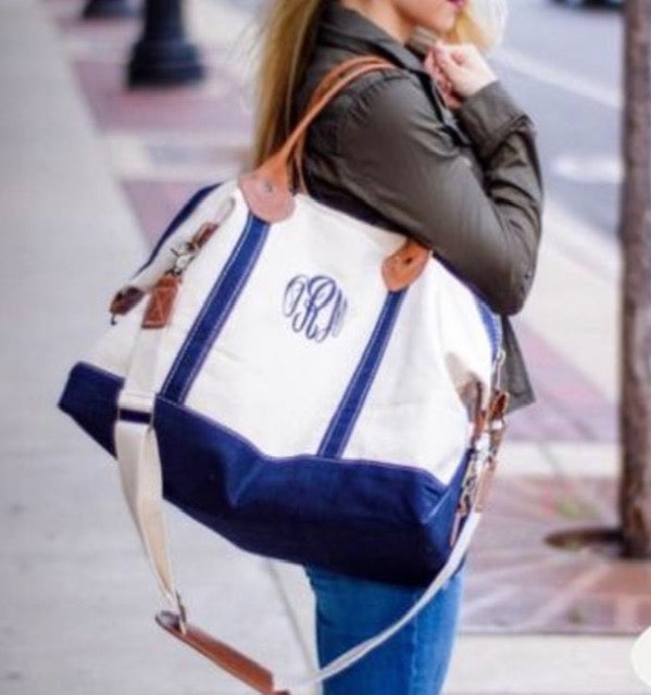 Monogrammed Canvas Weekender