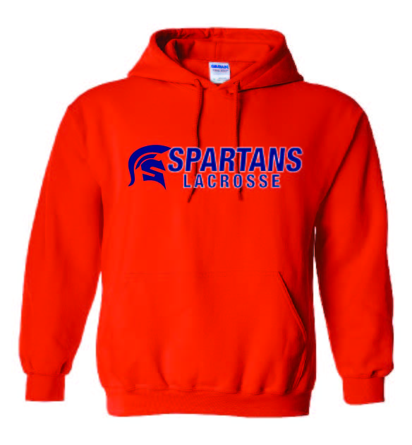 North Springs Lacrosse Heavy Cotton Hoodie (Navy, Orange, or Grey)