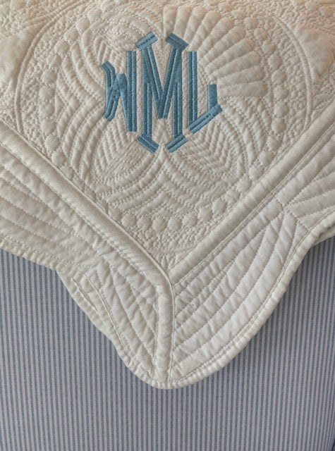 Monogrammed Baby Quilt