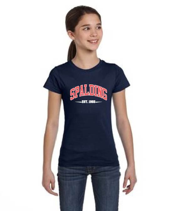 Girls navy best sale t shirt