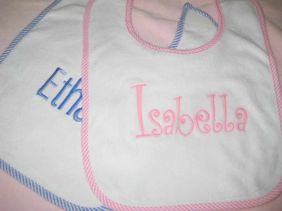 Monogrammed Terry Bib