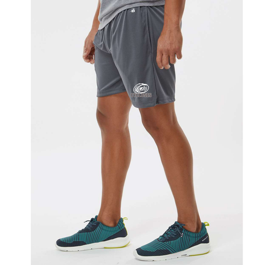 SS Cyclones Baseball Badger Moisture Wicking Shorts - 5" Inseam w Pockets
