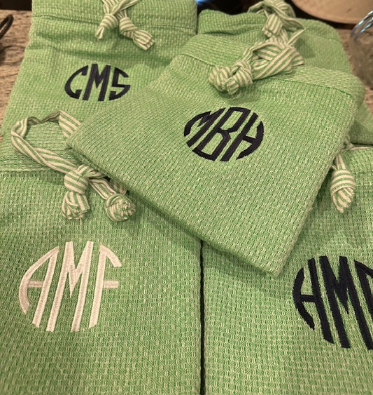 Monogrammed Stripe Laundry Bag