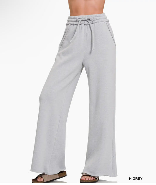 Fleece Wide Leg Sweatpants