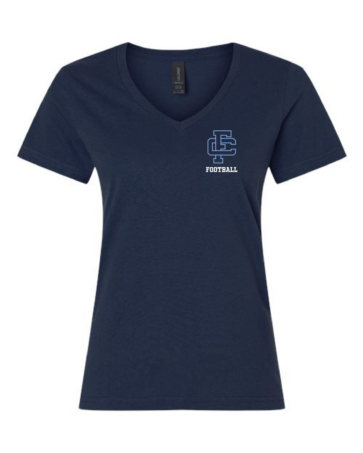 Fellowship Football T-Shirt - Bella Ladies Cut V-Neck (Name/Number on Back)