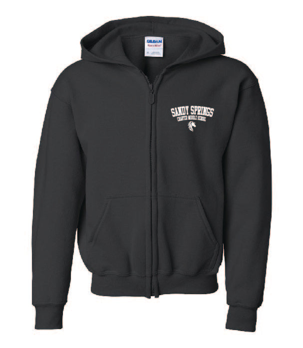 SSCMS Full Zip Hoodie - Black