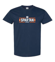 NS Softball T-Shirt - Spartan Design (Navy or Grey)