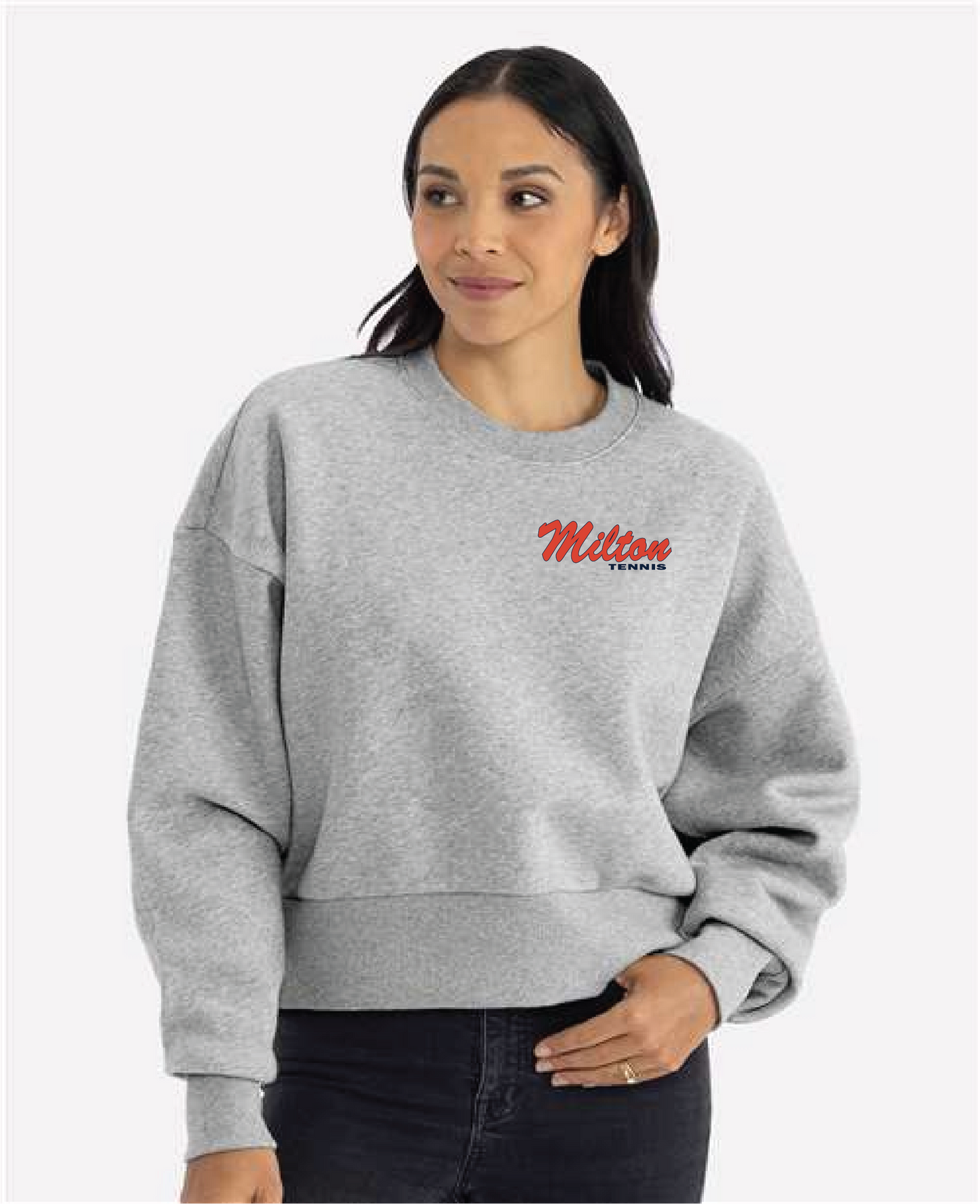 Milton Tennis Ladies Next Level Cropped Sweatshirt