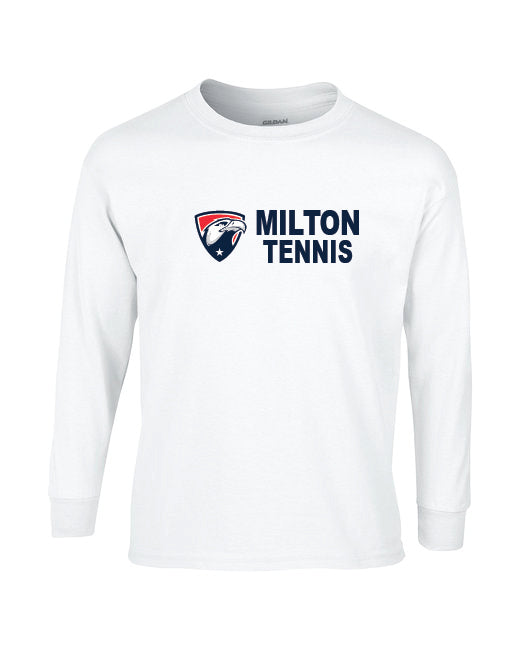 Milton Tennis Gildan White Long Sleeve T-Shirt