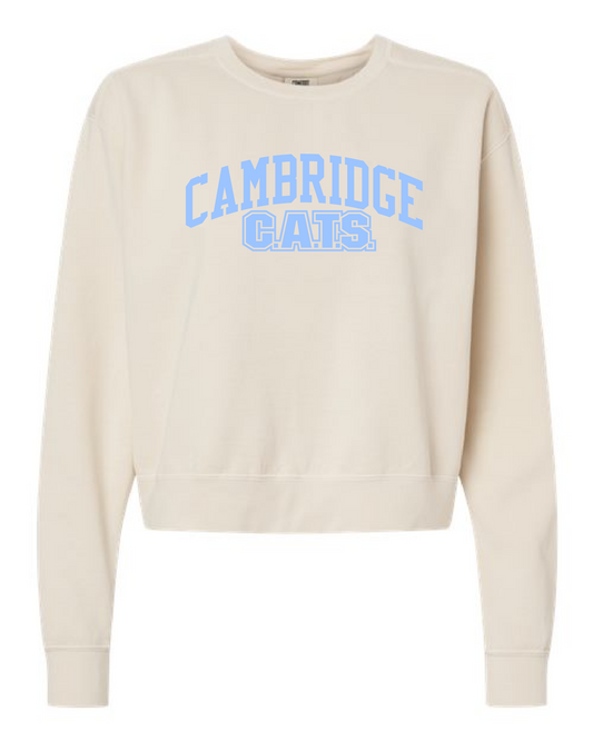 Cambridge CATS Comfort Color Crop Sweatshirt