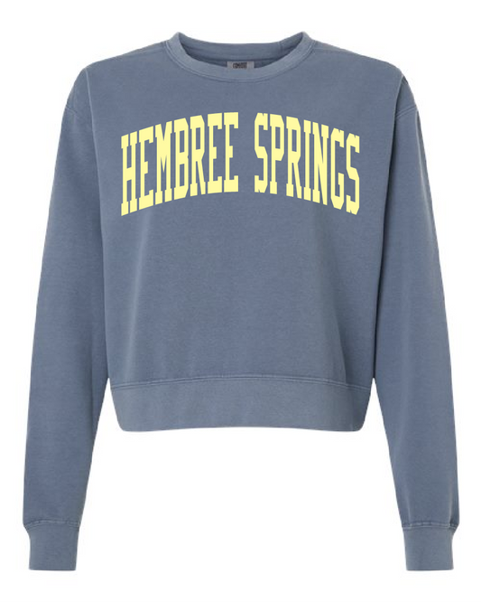 Hembree Springs Comfort Colors  Crop Sweatshirt