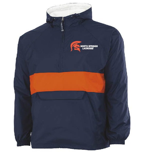 North Springs Lacrosse Charles River 1/4 Zip (Lined Navy/Orange or Navy)