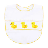 Monogrammed Duck Bib
