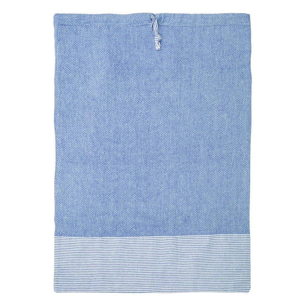 Monogrammed Blue Stripe Laundry Bag