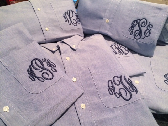 Monogrammed Oxford Button Down – theplaidpalmtree-6768