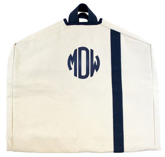 Monogrammed Canvas Garment Bag