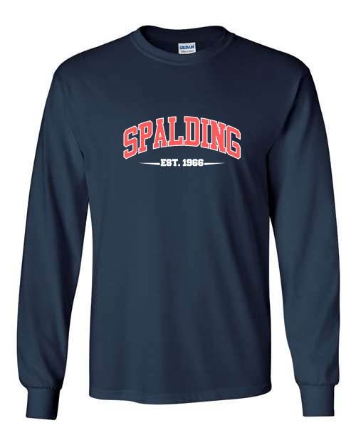 Spalding Long Sleeve Navy T-Shirt